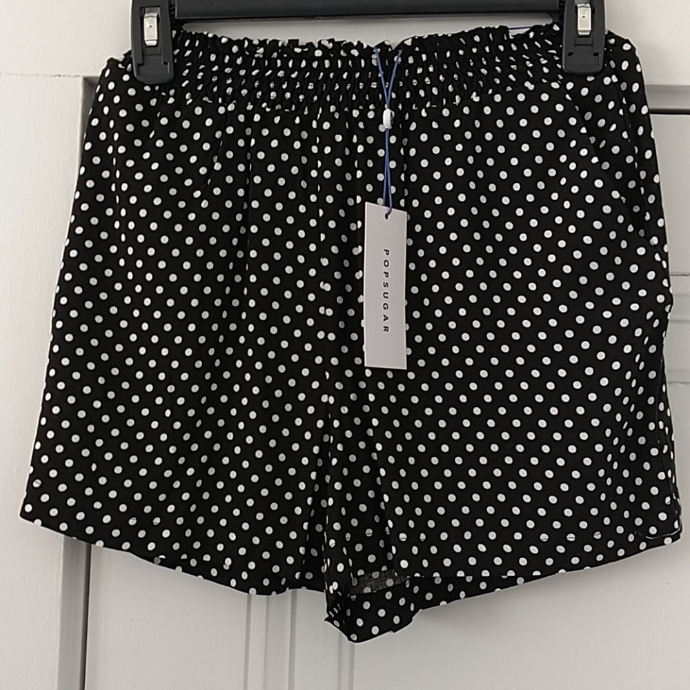 Pop sugar Black And White Poka Dot Shorts